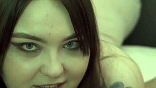 Sh! his cum drips from pussy as she strap-on fucks him after chastity belt blowjob dildo spanking