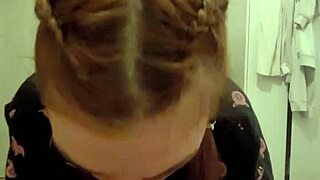 redhead roommate grabbed my dick for deepthroat then spit my cum back on it