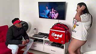 pretended to lose my wallet so hot delivery guy fucks my fat ass bareback couldn't resist