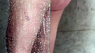 Wife caught masturbating with shower head to orgasm again?
