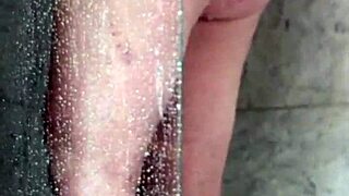 Wife caught masturbating with shower head to orgasm again?