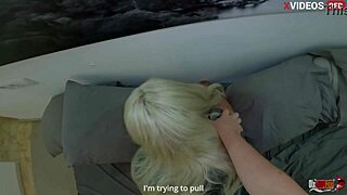 stepmom's hand stuck in bed so i fucked her ass pussy and creampied deep