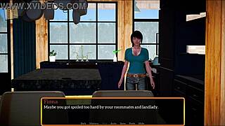 Brunette With Massive Tits Plays Naughty Game Teasing Her Huge Boobs In Family Fun Scene 523