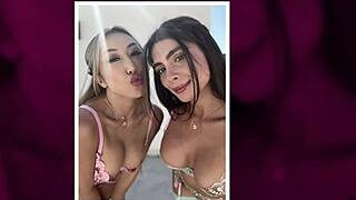 ASIAN HOTTIES NICOLE DOSHI AND TRU KAIT POUND EACH OTHER IN LA THREESOME!