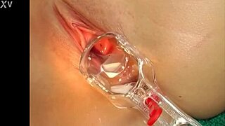 wanna watch euro blonde babe milk squirt from wet pussy speculum