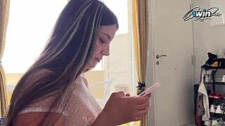 Step Sister Suck My Dick Now and Swallow Cum to Piss Off Ex!