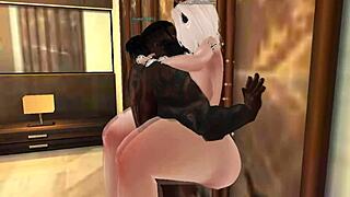 bimbo snowbunny with big ass big tits takes monster bbc pounding deepthroat creampie in imvu