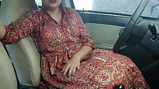 Beautiful panjabi bride gets dirty talked into car doggystyle creampie by husband on wedding day