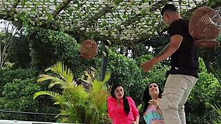 two naughty milfs call stripper lizi love for simultaneous hard fucking