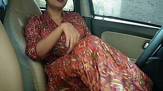 Beautiful panjabi bride gets dirty talked into car doggystyle creampie by husband on wedding day