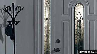 wife sneaks in to fuck cheating husband and busty waitress