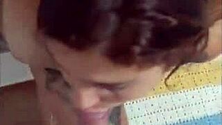 Hot redhead wife calls lover home, fucks him then confesses to hubby with facial cum!