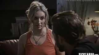 Perverted stud with monster cock ravages sexy Riley Reyes' tight pussy hardcore