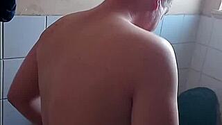 how does grandpa score the best ebony blowjob turning into tight pussy bathroom sex?