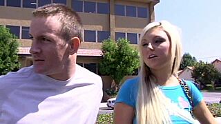 Kendra Devon rides cock hard then gulps cum as skinny blonde mommy in fishnets and heels