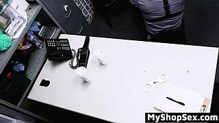 bratty shop teen strips bends over pussy pounded full in garage