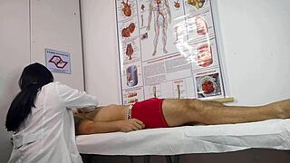 Why Does This Sexy Nurse's Patient Get So Hard While She Licks His Monster Cock in Hospital Room?