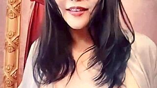 Ever wonder what Japanese milf does in blue satin solo on webcam?