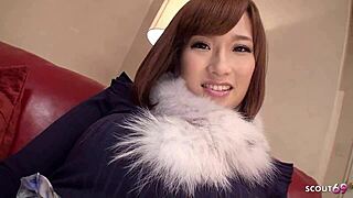 Japanese teen cums hard from wlan toy then sucks cock wildly at uncensored casting?