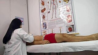 Why Does This Sexy Nurse's Patient Get So Hard While She Licks His Monster Cock in Hospital Room?