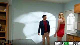 horny stepmom dives into threesome with stepson and his young girlfriend