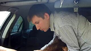 russian milf alina tumanova deepthroats cock in taxi like a champ