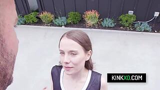 petite teen sia wood trades basketball lesson for friend's big cock doggystyle pounding