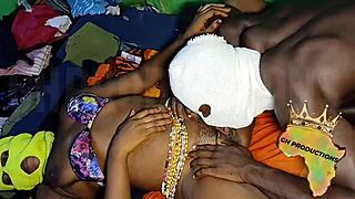 ghetto slut bends for young black guy's hardcore pounding