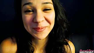 can lovely brunette sabrina handle that deep twat fuck and cum swallow?!