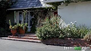 Lucy Foxx's Ginger Bush Gets Daddy's Hard Doggystyle Ride and Creampie