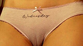 curvy blonde teen strips panties moaning closeup pussy tease!