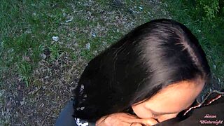 Craving evening park blowjob from wet teen slut?