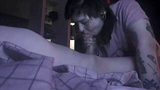 spy cam catches hot blowjob ending in massive cumshot