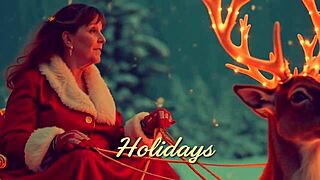 granny carmen claus gets my fat cock creampie christmas style!