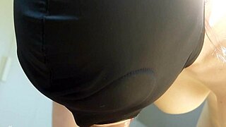 slow close-up teasing tongue worships big cock ends hot cumshot