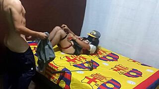 i spot stepmom stroking pussy then she begs for my cock help