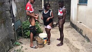Two Brothers Pound Stepmother Beside the Well