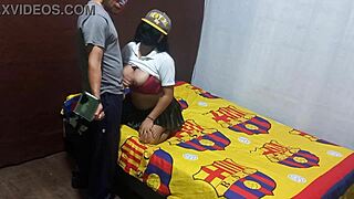 i spot stepmom stroking pussy then she begs for my cock help