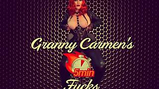 granny carmen claus gets my fat cock creampie christmas style!