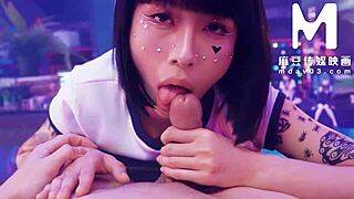 i'm obsessed with yue ke lan's tattooed ass cowgirl rides pov