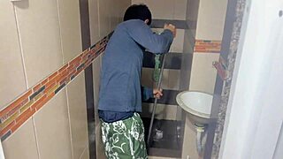 Busty Stepdaughter's New Year Squirting Gift for Perverted Old Stepdad