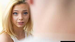 plumber's monster cock fills petite blonde jojo austin's tight wet pussy in missionary, doggystyle, cowgirl riding, blowjob and creampie