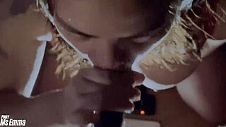 my cheating filipina wife sucks friend's cock close-up and swallows every cum drop.