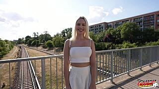 german scout vivian lola big clit blonde first anal pickup casting