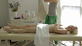 Oiled Mature Slut Takes Rough Gangbang After Massage Session