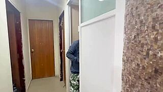 Busty Stepdaughter's New Year Squirting Gift for Perverted Old Stepdad