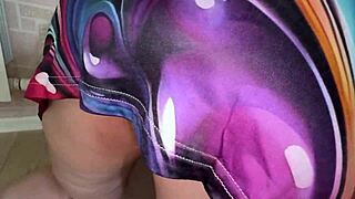 Busty stepmom with huge ass gets stuck in closet, stepson rescues all holes triple style