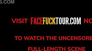 😍 Massive Tits Latina Slut Drools on Huge American Cock Deepthroat Domination