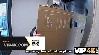 Shy curvy Amalia Davis fucks neighbor wildly!