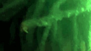 bbw ebony babe sees double with monster cocks deepthroating in mirror messy blowjob